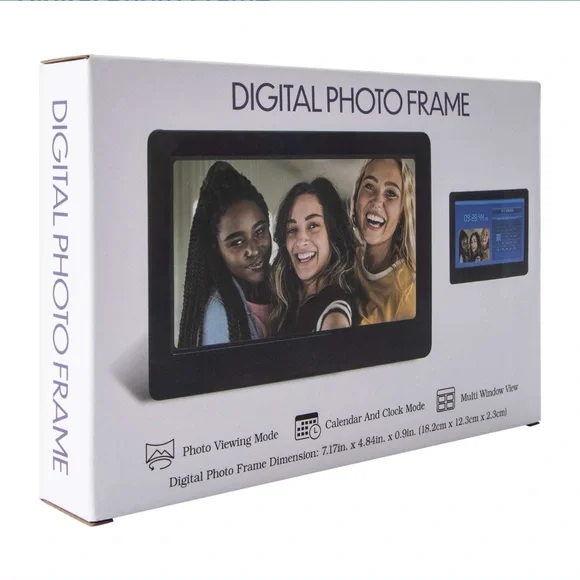 NIB Digital Photo Frame with Multi-View - Photos, Calender, and Clock Mode - Picture 2 of 7